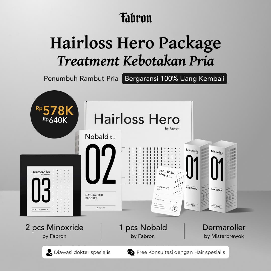 (e-voucher) Hairloss Hero Package - Treatment Kebotakan Pria